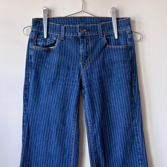 Gently Worn, but Lovingly Cared For, X2 Quality Denim Striped Flare Jeans - Picture 2 of 13